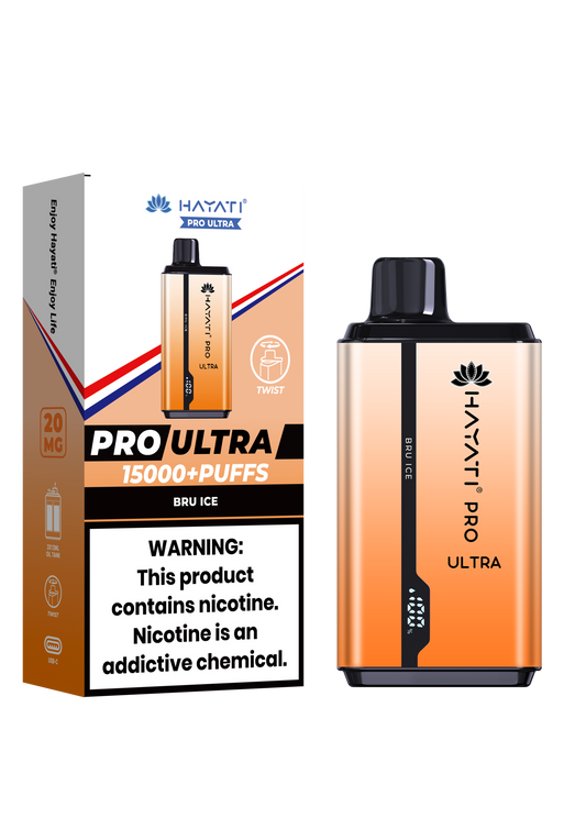 Hayati Pro Ultra 15000 Puffs Disposable Vape-Bru Ice