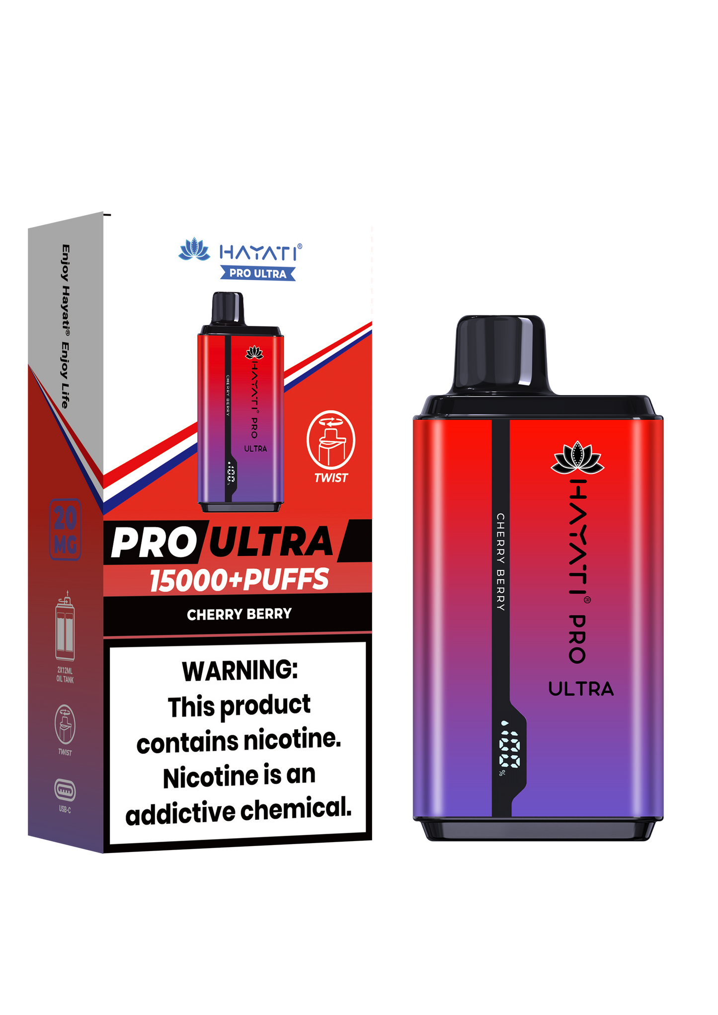 Hayati Pro Ultra 15000 Puffs Disposable Vape-Cherry Berry