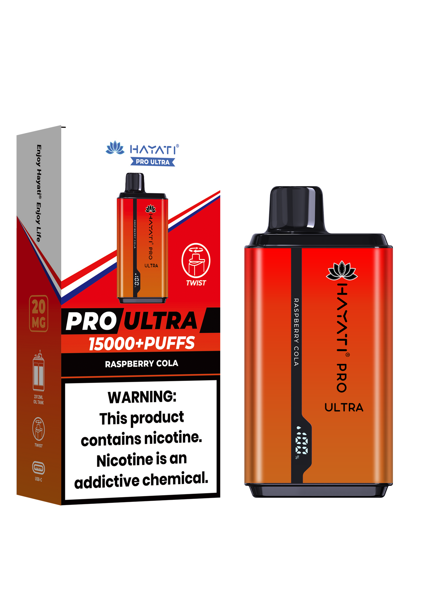 Hayati Pro Ultra 15000 Puffs Disposable Vape-Raspberry Cola