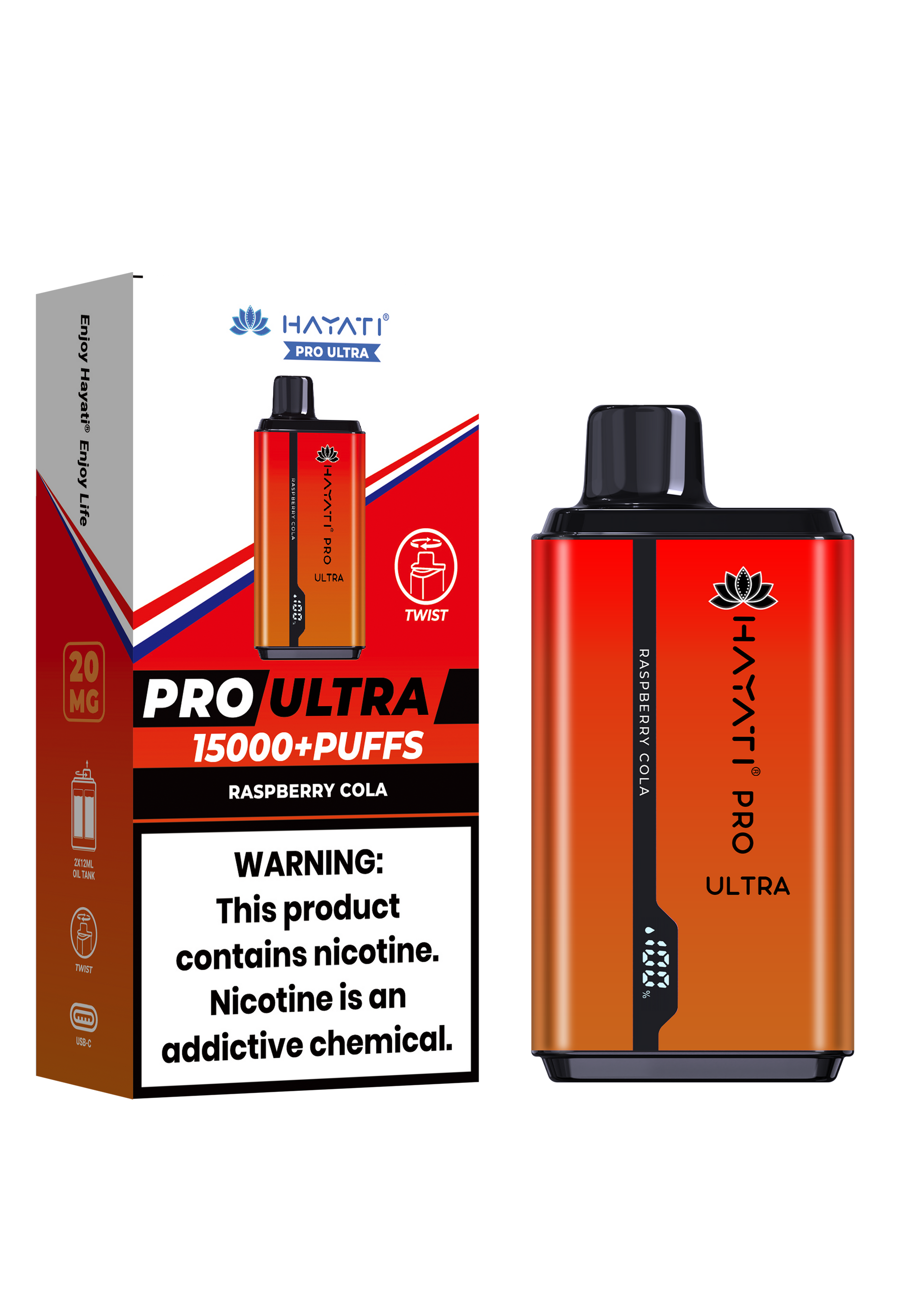 Hayati Pro Ultra 15000 Puffs Disposable Vape-Raspberry Cola