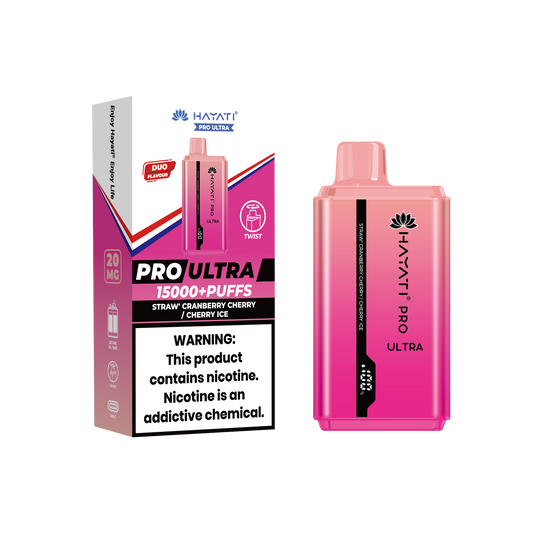 Hayati Pro Ultra 15000 Puffs Disposable Vape-Strawberry Cranberry Cherry / Cherry Ice